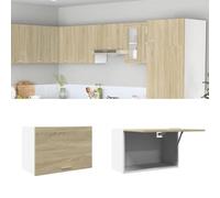 JHQHSM Mobile Pensile da Cucina Lyon Rovere Sonoma 60x31x40 cm, Armadio Sospeso in Legno Multistrato per Conservazione, Anta Ribaltabile, Facile da Pulire, Montaggio a Parete,