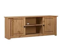 JHQHSM Mobile TV in Legno Massello di Pino Panama Range 120x40x50 cm con 2 Ante e 2 Scomparti per Soggiorno Design Rustico e Retrò Credenza Bassa Ampio Spazio per Oggetti