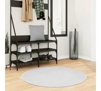 JHQHSM Oviedo Tappeto a pelo corto, Ø 100 cm, morbido e resistente, in poliestere, testato secondo lo standard Oeko-TEX 100, trama effetto orsacchiotto, facile da pulire e pieghevole