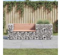 JHQHSM Panca da giardino con gabbione, panchina da esterno per il giardino, resistente alle intemperie, per mobili da giardino, panca da esterni, adatta per cortile, terrazza, giardino, piscina, legno