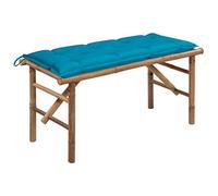 JHQHSM Panca da Giardino Pieghevole con Cuscino, Panca da esterno Panchina da esterno Panchina da giardino Adatto per Cortile Patio Bordo piscina Portico 118 cm in Bambù