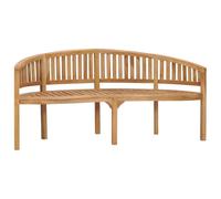 JHQHSM Panchina a Forma di Banana, Panca da esterno Panca da giardino Panchina da esterno Adatto per Cortile Patio Bordo piscina Portico 180 cm in Legno Massello di Teak