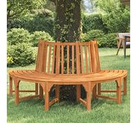 JHQHSM Panchina Albero Semi Circolare, Panca da giardino Panca da esterno Panchina da esterno Adatto per Patio Portico Cortile Bordo piscina Ø208 Legno Massello di Eucalipto