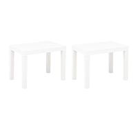 JHQHSM Panchina da giardino, 2 pezzi, resistente agli agenti atmosferici, per esterni, per giardino, giardino, giardino, giardino, in plastica, colore bianco