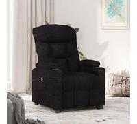 JHQHSM Poltrona relax elettrica in tessuto nero con funzione reclinabile e telecomando per una seduta comoda e relax, 3 posizioni regolabili, rivestimento traspirante, stabile