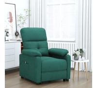 JHQHSM Poltrona relax elettrica in tessuto verde scuro con funzione sdraiata e telecomando, 3 posizioni regolabili per una seduta comoda, rivestimento traspirante e stabile