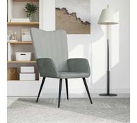 JHQHSM Poltrona relax grigio chiaro velluto con imbottitura in schiuma e telaio in acciaio per un comfort ottimale e una lunga durata nel soggiorno, braccioli con rivestimento in velluto morbido e