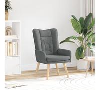 JHQHSM Poltrona relax in tessuto grigio scuro, moderna poltrona lounge con ergonomia, comoda e leggera, imbottitura resistente, design sottile per il relax, la lettura del soggiorno, compatta