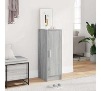 JHQHSM Scarpiera grigio Sonoma 32 x 35 x 92 cm in legno con 6 scomparti, efficace protezione dalla polvere grazie alla porta girevole, armadietto salvaspazio per un ottimale