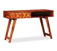 JHQHSM Scrittoio, Desk Scrivanie Tavolo da Lavoro Scrivania Gaming Tavolo per computer da ufficio Adatto per Ufficio Sala studio Dormitorio Soggiorno in Legno Massello di Sheesham 118x50x76 cm
