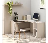 JHQHSM Scrivania Angolare a L, Desk Scrivanie Scrivania per computer Tavolo da Lavoro Adatto per Dormitorio Soggiorno Ufficio Sala studio Bianca 120x140x75cm in Legno Multistrato