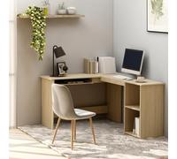 JHQHSM Scrivania Angolare a L, Desk Scrivanie Scrivania per computer Tavolo da Lavoro Adatto per Dormitorio Soggiorno Ufficio Sala studio Rovere Sonoma 120x140x75cm Multistrato