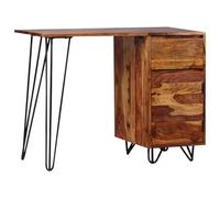 JHQHSM Scrivania con 1 Cassetto 1 Armadietto, Desk Scrivanie Tavolo da Lavoro Scrivania per computer Adatto per Ufficio Sala studio Dormitorio Soggiorno Legno Massello Sheesham
