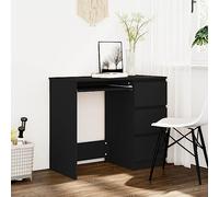 JHQHSM Scrivania, Scrivania per computer Desk Scrivanie Tavolo da Lavoro Adatto per Soggiorno Sala studio Dormitorio Ufficio Nera 90x45x76 cm in Legno Multistrato