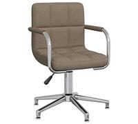 JHQHSM Sedia da pranzo girevole in tessuto, tortora, moderna sedia da cucina con molla a gas, regolabile in altezza, funzione girevole a 360 gradi, telaio in acciaio, stabile, confortevole, durevole