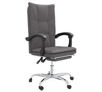 JHQHSM Sedia da scrivania regolabile in altezza con schienale regolabile e funzione reclinabile come sedia da ufficio girevole con ruote in grigio