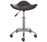 JHQHSM Sedia da ufficio marrone ecopelle con seduta regolabile in altezza e girevole a 360 gradi per un comfort ergonomico