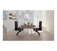 JHQHSM Sedie moderne da sala da pranzo, 2 pezzi, in ecopelle nera con design a zigzag e schienale ergonomico per il massimo comfort di seduta, costruzione robusta e qualità di lunga durata,