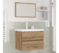 JHQHSM Set di 3 specchi da bagno, in rovere nero, 60 x 38,5 x 45 cm, moderno specchio da parete con telaio in metallo e materiale in legno, per riflessi chiari e design elegante, durevole