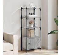 JHQHSM Sonoma - Libreria a 3 ripiani, adatta per studio, camera da letto, ufficio, corridoio, grigio, 41 x 30 x 109,5 cm, in legno