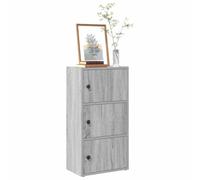 JHQHSM Sonoma - Libreria, scaffalatura per libri, adatta per corridoio, studio, camera da letto, grigio, 40 x 24 x 77 cm, in legno