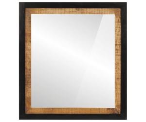 JHQHSM Specchio da bagno 55 x 1 x 60 cm in vetro e legno massello mango - Montaggio a parete Specchio per bagno con chiaro riflesso non distorto, durevole legno tropicale, salvaspazio