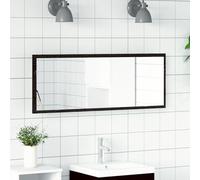 JHQHSM Specchio da bagno a LED in rovere nero, 100 x 8,5 x 37 cm, materiale in legno con illuminazione integrata e connettività Bluetooth per illuminazione ambientale e riproduzione musicale, montato