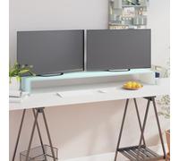 JHQHSM Supporto TV in Vetro Temperato Verde Rialzo Monitor Desktop per Dispositivi Multimediali Struttura Resistente Design Moderno per Casa e Ufficio 120x30x13 cm