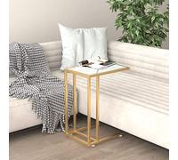 JHQHSM Tavolino per computer, consolle, tavolino da salotto, tavolino da tè, adatto per camera da letto, ufficio, corridoio, soggiorno, bianco, marmo, 50 x 35 x 65 cm, vetro temperato