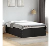 JHQHSM Telaio letto nero 120 x 200 cm in legno con rete a doghe per un sonno ottimale e traspirabilità, materiale durevole dal design moderno per la vostra camera da letto