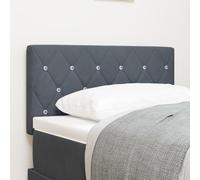 JHQHSM Testata Letto con Bottoni in Cristallo Grigio Scuro 80 cm Velluto Regolabile in Altezza Design Montato a Muro per Camera da Letto Moderna Testiera Imbottita Lussuosa e Robusta