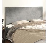 JHQHSM Testate classiche, 4 pezzi, grigio chiaro, 80 x 5 x 78/88 cm, in velluto, regolabile in altezza con gambe in legno stabili per un eccellente supporto della schiena e design lussuoso