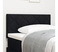JHQHSM Testiera Design a Blocchi di Diamante Nera 90 cm in Tessuto e Legno, Struttura Robusta per Interni, Supporto Essenziale per il Letto con Intarsi Geometrici Decorativi, Ideale
