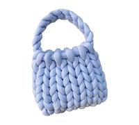 JHSDHYD Borsa Uncinetto Borsa all'Uncinetto for Donna, Borsa a Tracolla Casual, Pochette, Borsa sotto l'ascella, Borsa Lavorata a Maglia Fatta a Mano(Blue)
