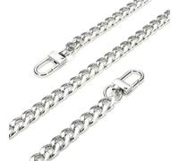 JHSDHYD Catena per Borsa Borsa a Tracolla a Catena Maniglia a a Catene di Ricambio in Metallo Accessori for Parti Borse per Fai da Te(Silver,40cm)