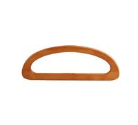 JHSDHYD Chiusura della Pochette 2 Manici a Forma di D in Legno massello, Borsa Intrecciata in Rovere, da Spiaggia in Lana all'Uncinetto per Fai da Te(24x9cm Brown2)