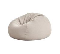 JHSDHYD Copertura Per Poltrona A Sacco Pouf a sacco in puro cotone, senza imbottitura, poltrona reclinabile, con seduta angolare, futon(Beige,D70cm-cover-kids)