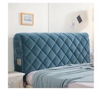 JHSDHYD Copri Testata Letto Matrimoniale Copriletti for testiera del letto, copriletto a quadri, copriletto, imbottitura for testiera, lenzuolo con angoli elastico(08.Blue,W160 x H65cm)