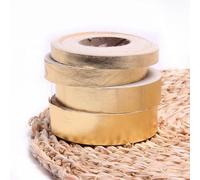 JHSDHYD Cordino Cuoio 10 m 10-25 mm Strisce for Bordi Intrecciati Cinturino in Pelle PU Risultati Cavo di Cuoio Piatto Corda Collana Fai da Te creazione Braccialetti per Fai da Te(Gold,25mm)