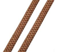 JHSDHYD Cordino Cuoio Cordoncini in Vera Pelle Intrecciata Vintage Marrone Nero da 0,5/1 Metro Cavo in Piatta 8 mm 10 12 for la creazione di Gioielli con Bracciale per Fai da Te(Khaki,8mm- 1meter)