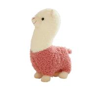 JHSDHYD Cuscini Decorativi Lovely Alpaca Plush Toy Alpaca Hug Pillow Kawaii Stuffed Animal Dolls Fluffy Alpaca Sleep Pillow for Girls Boys(Pink Alpaca Toy,S 28cm)