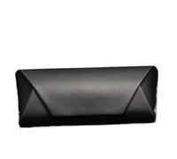 JHSDHYD Custodia occhiali da sole Custodia Rigida For Occhiali Da Sole Retrò In Pelle PU Marrone Uomo Anti-compressione For Miopia per Elegante Portatile(Black)