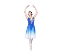 JHSDHYD Gonnellino Danza Classica Donna Vestito Lungo da tutù da Balletto for Bambini e Adulti, Abiti da Festa e da Allenamento, Danza Moderna for Bambini(Blue,M)