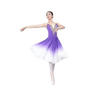 JHSDHYD Gonnellino Danza Classica Donna Vestito Lungo da tutù da Balletto for Bambini e Adulti, Abiti da Festa e da Allenamento, Danza Moderna for Bambini(Purple,L)