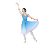 JHSDHYD Gonnellino Danza Classica Donna Vestito Lungo da tutù da Balletto for Bambini e Adulti, Abiti da Festa e da Allenamento, Danza Moderna for Bambini(Blue1,S)