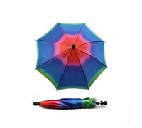 JHSDHYD Ombrello Pieghevole Ombrello magico di medie dimensioni (40,5 cm lunghezza) in 10 colori, dispositivo for trucchi magici, in seta, for ombrelli, oggetti scena for magia, accessorio(RAINBOW)