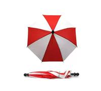 JHSDHYD Ombrello Pieghevole Ombrello magico di medie dimensioni (40,5 cm lunghezza) in 10 colori, dispositivo for trucchi magici, in seta, for ombrelli, oggetti scena for magia, accessorio(RED-WHITE)