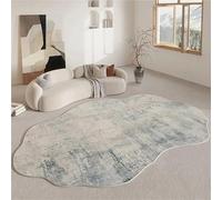 JHSDHYD Tappeto peloso Tappeto a forma semplice Tappetino da soggiorno Cuscino for divano Camera letto comodino grande lavabile antiscivolo Decorazioni for la casa per Casa(Green,80x120cm 32x47inch)