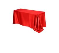 JHSDHYD Tovaglia Di Raso 1 tovaglia in raso rosso for compleanno, matrimonio, banchetto, ristorante, festa, servita con copritavolo da pranzo(145 * 220cm)