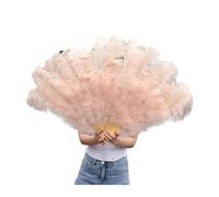 JHSDHYD Ventaglio da Danza in Piume Ventagli di Piume for Matrimoni, Feste Ballo, spettacoli Alloween, Decorazioni, Accessori, Artigianato(Champagne,75-130cm2 PCS)